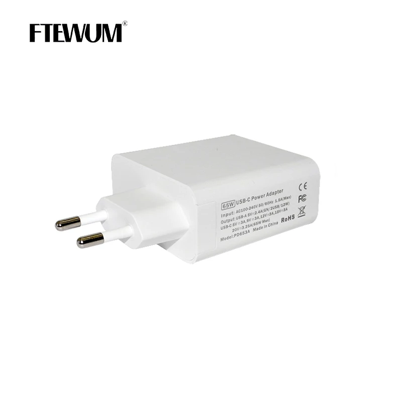 Cargador USB-C 65W PD Rápido para Portátil y Móvil - imagen 2