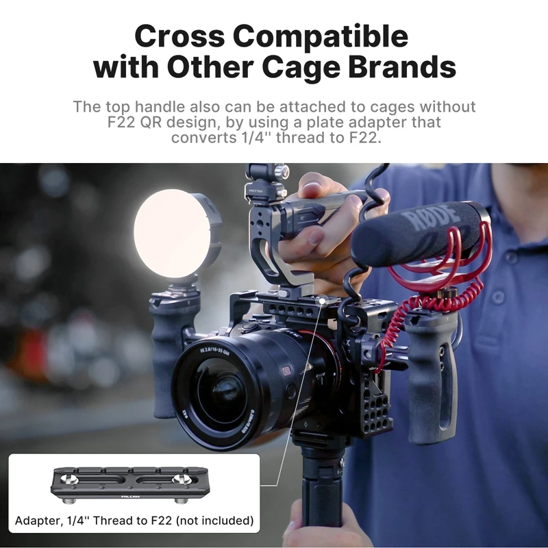 Empuñadura Ulanzi MANGO F22 – Liberación Rápida DIY para Cámaras - imagen 2