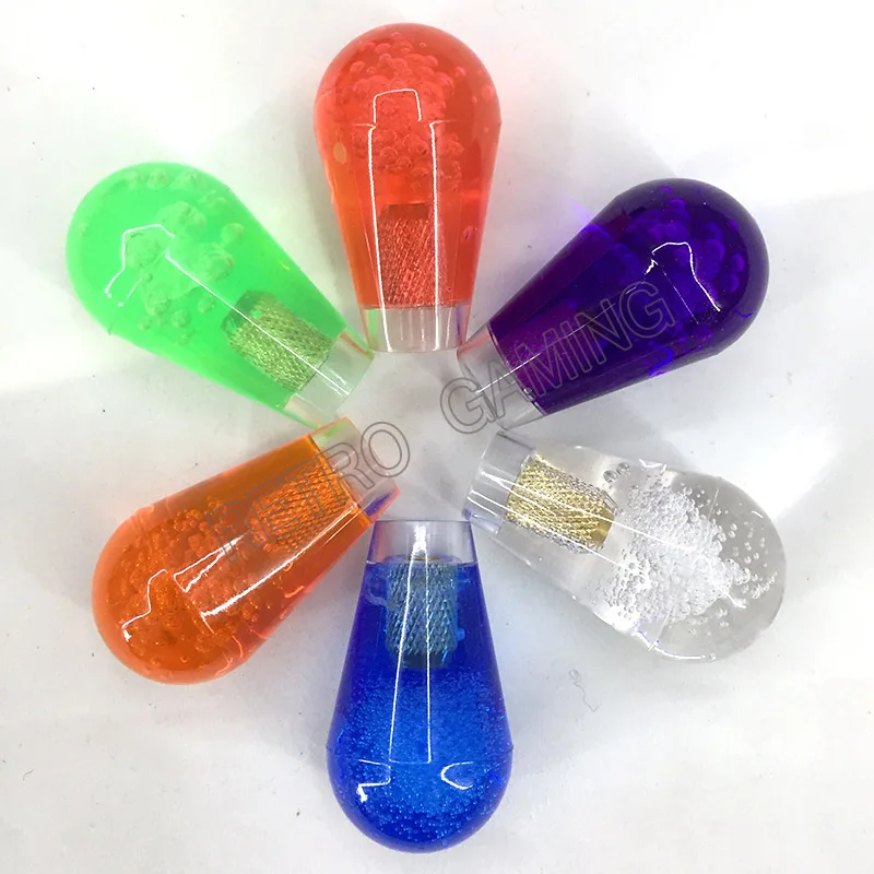 Cabeza de bola elíptica transparente, Joystick de Arcade, bola superior de 5x3cm, Topball de palo de estilo americano para Joystick Sanwa, 10 colores, 1 unidad