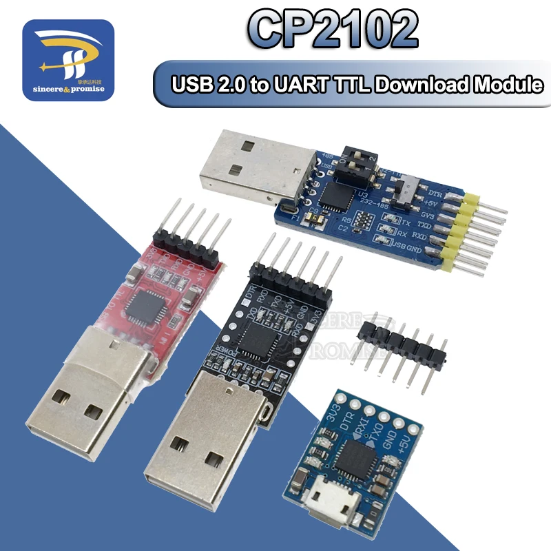 Módulo UART CP2102 de 5 pines, convertidor de serie STC, reemplazo del Módulo adaptador FT232, alimentación de 2,0 V/5V para Arduino, USB 485 a TTL 232, 3,3