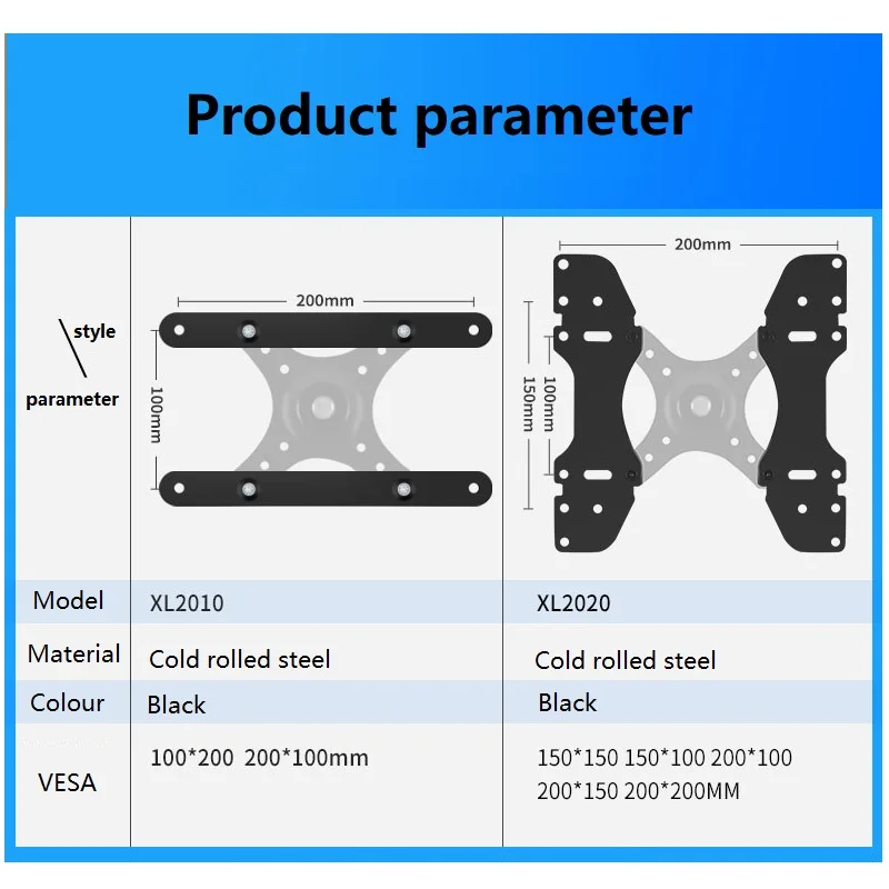 Soporte para Monitor, extensión VESA, accesorios de TV, orificio de expansión de 200x200mm, brazo de soporte de escritorio de 17-32 pulgadas, sin brazo de montaje XL2020 - imagen 4