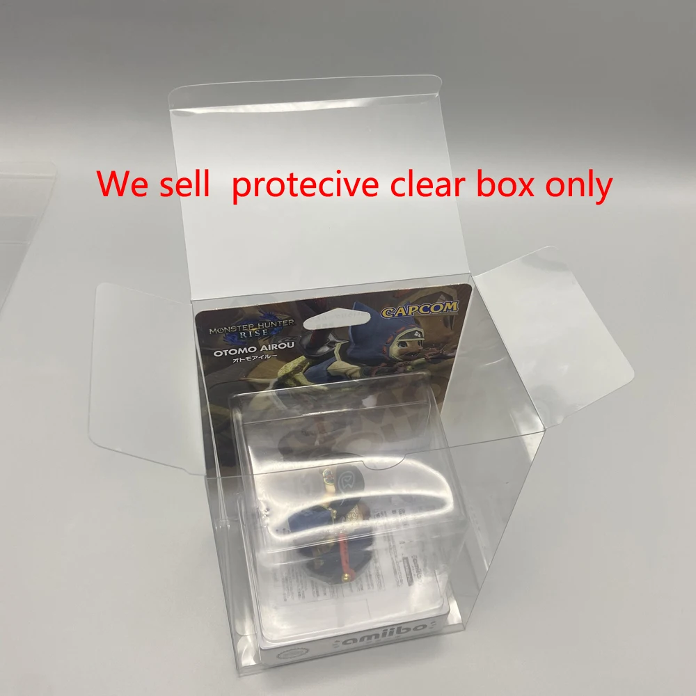 Caja transparente para Monster Hunter Rise amiibo, caja de exhibición especial, Protector de plástico para mascotas, almacenamiento de colección, Protector