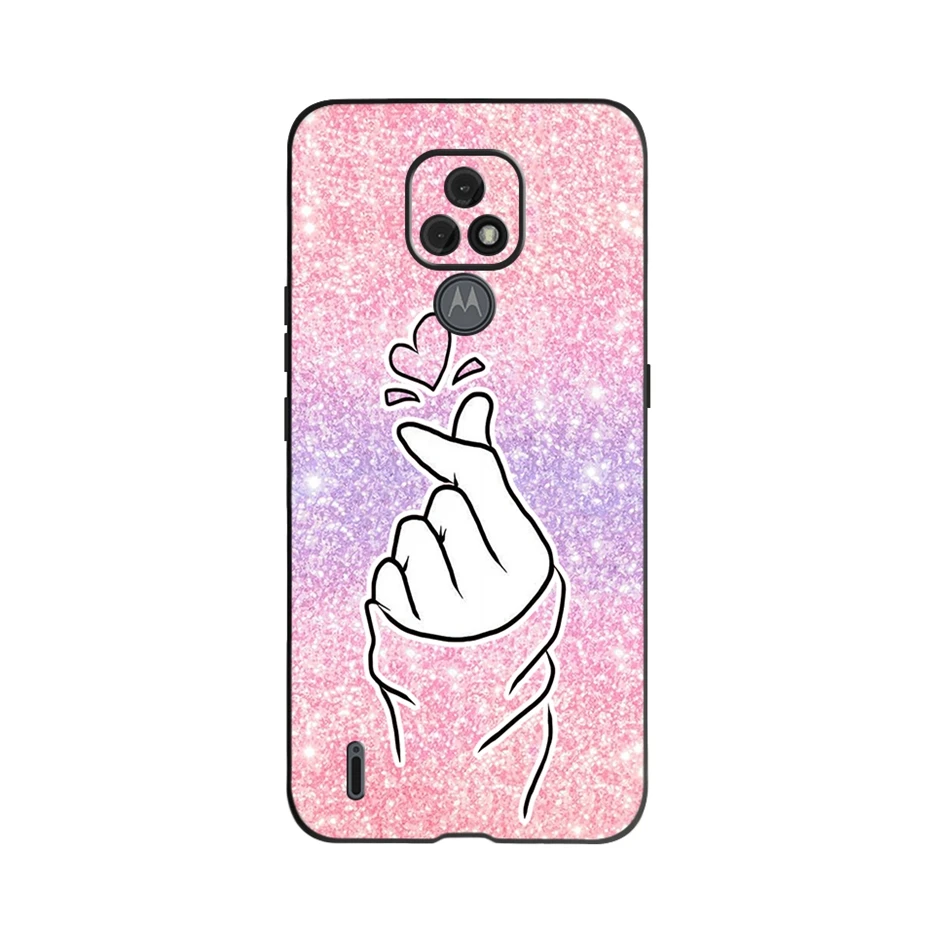 Para Motorola Moto E7 funda Moto E7 Plus lindo gato de dibujos animados fundas de teléfono para Motorola Moto E7 Power Motorola E7 Plus contraportada - imagen 2
