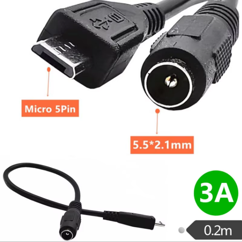 Cable Extensor DC a Micro USB 5 Pines - imagen 2