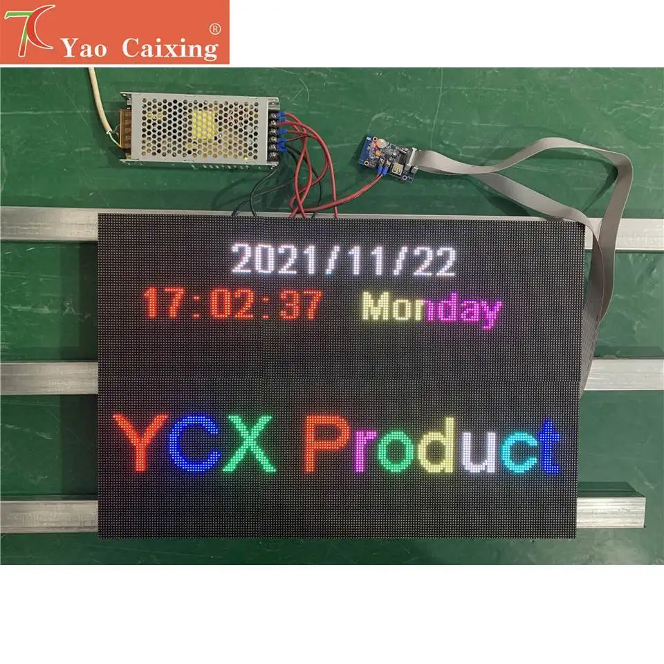 Envío Gratis 6 uds P3 paneles de interior 576x384mm WF2 Wifi controlador USB DIY tablero de textos digitales - imagen 4