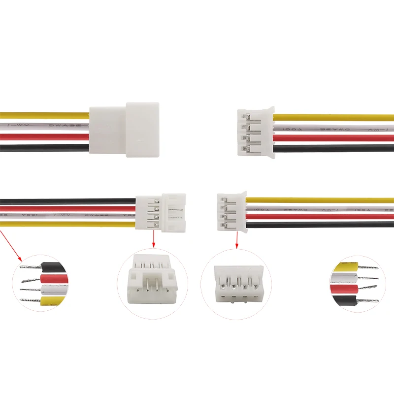 2/5/10 pares 4 Pin JST PH 2,0 hembra conector de Cable Micro JST 2,0 4 P Macho Jack Cables de terminales 20CM 26AWG