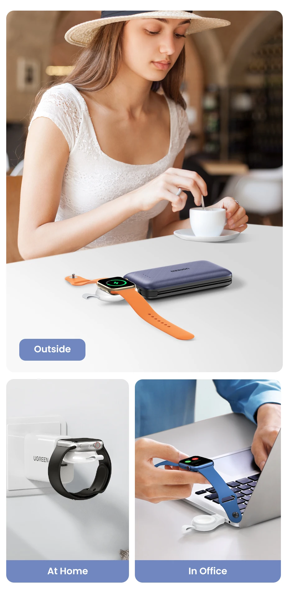 Una mujer sosteniendo una taza de café y una computadora portátil