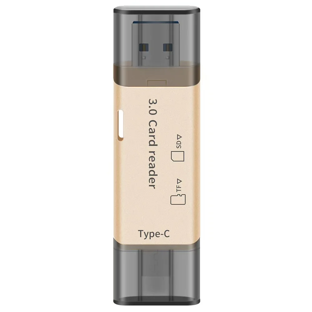 UTHAI-lector de tarjetas SF188, USB 3,0, tipo c, sd/tf, doble cabezal, multifunción, dos en uno - imagen 5
