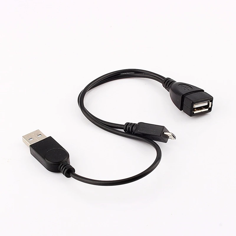 Cable OTG Micro USB 2,0 de 25cm, 5 pines, con fuente de alimentación externa USB para teléfono móvil, tableta, ordenador, disco duro móvil - imagen 3