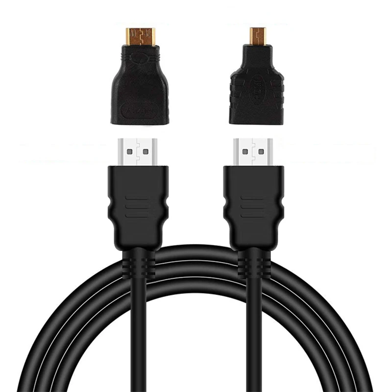 Conector adaptador Mini compatible con HDMI, cable 4K HD de 1,5 metros, adecuado para HDTV, DVD, PC, proyecto, portátil - imagen 5