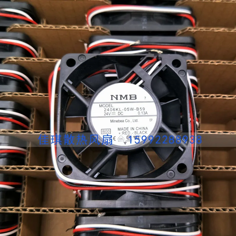 FANUC-ventilador de sistema 6015 2406KL-05W-B59 6015, 6cm, 24V, 0.13A, control numérico, Máquina Herramienta de refrigeración, original, nuevo - imagen 3