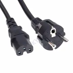 Cable Alimentación Schuko CEE7/7 a C15 – Enchufe Europeo UE