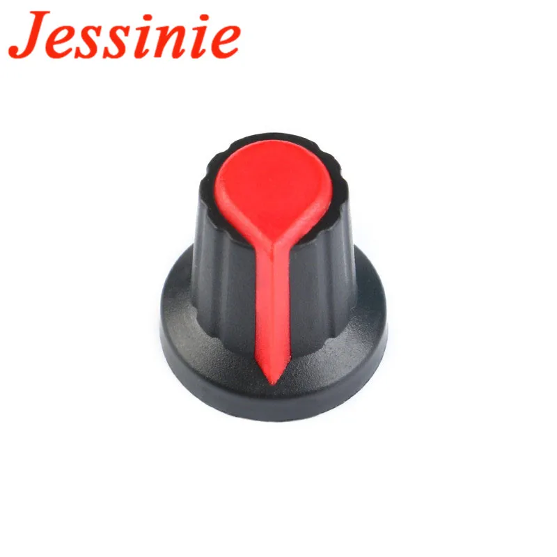 Kit de perilla de potenciómetro WH148, tapa de perillas de plástico, orificio de eje de 6mm, AG2, amarillo, naranja, azul, blanco, rojo, 5 valores x 6 piezas = 30 piezas, 30 piezas por lote - imagen 5