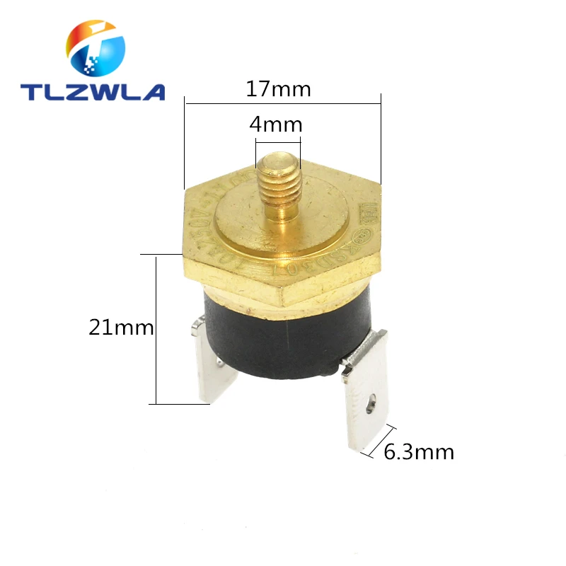 Interruptor de temperatura Normal cerrado 10A 250V, tapa de rosca KSD301 M4 40/45/50/55/60/65/70/75/80/85/90/100/110C/120/130, 10 unidades grados - imagen 5