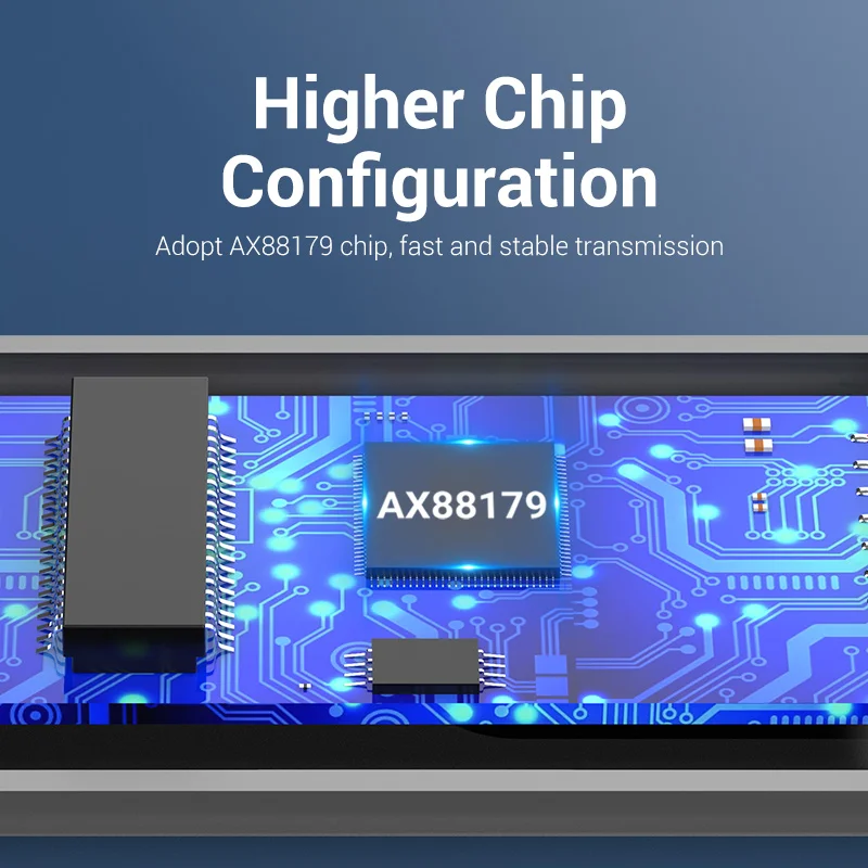 Vention-Adaptador USB Ethernet, tarjeta de red USB HUB a velocidad RJ45, adaptador Lan de 1000M para Windows, Mac, Xaiomi, adaptador USB Ethernet - imagen 4