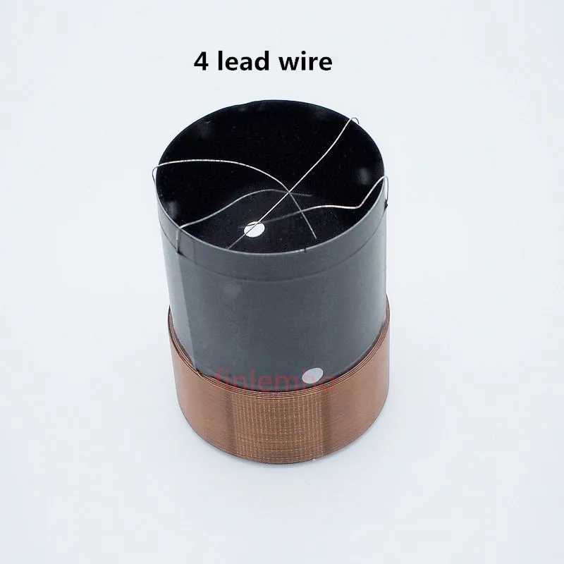 Bobina de voz para altavoz, Subwoofer, 49,5/51/51, 5mm, 4 ohm, cable de 4 capas, pieza de reparación de bajos de coche con cable de cobre, aluminio negro, 1 ud. - imagen 3