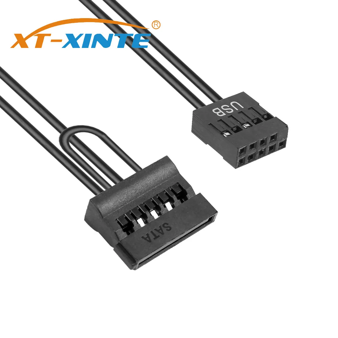 XT-XINTE adaptador USB de 9 pines a SATA SSD, Cable de fuente de alimentación SSD de 2,5 pulgadas para placa base ITX, placa principal, Notebook