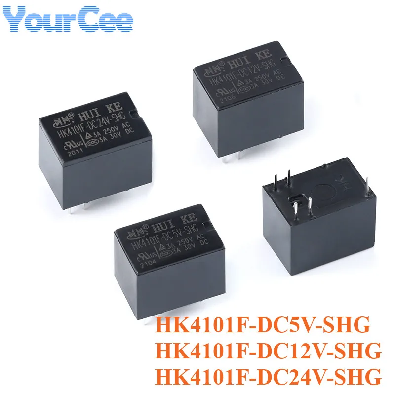 5 uds HK4101F HK4101F-DC24V-SHG HK4101F-DC12V-SHG HK4101F-DC5V-SHG 5pin HK4100F HK4101F-DC12V-SHG 24VDC 24V 12V 5V relé - imagen 2