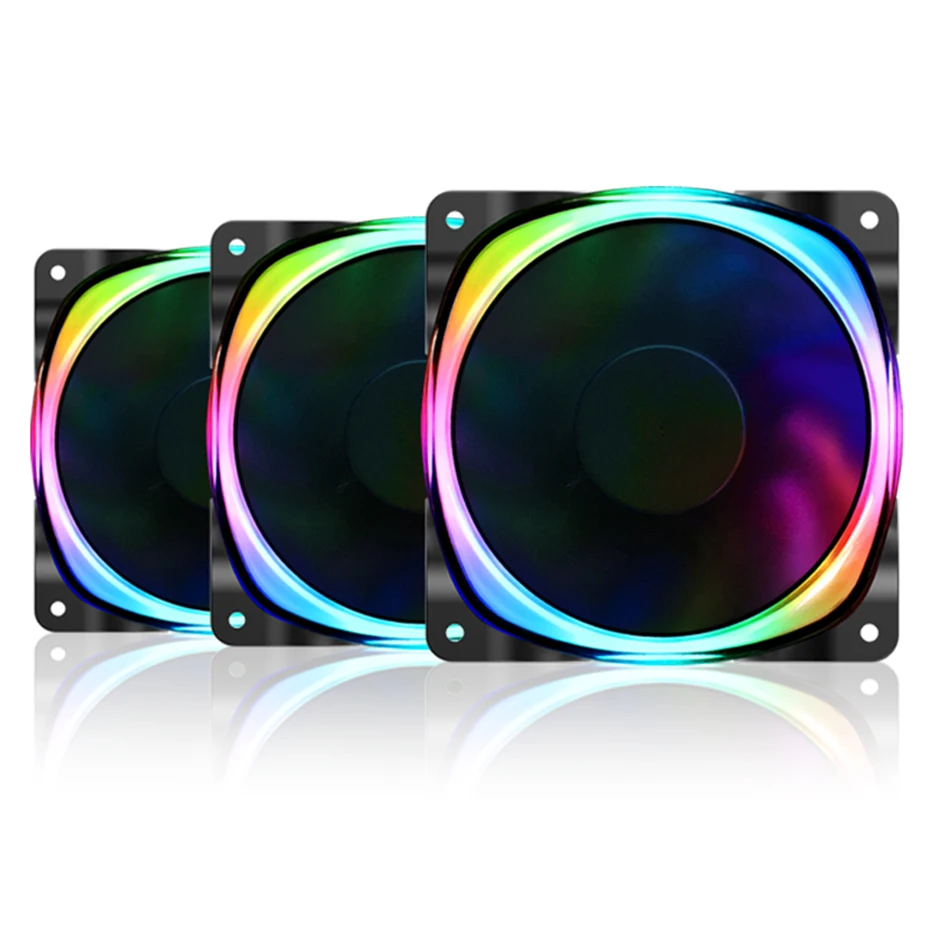 Jonsbo-ventilador de refrigeración de carcasa de ordenador, enfriador RGB PWM direccionable de 9 aspas, ARGB, 5V, 3 pines, 120mm, compatible con múltiples series, FR-701 - imagen 5