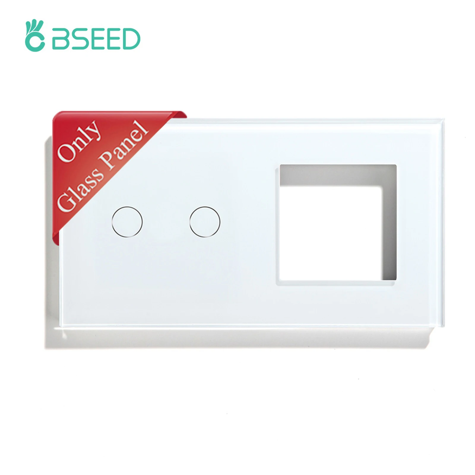 BSEED-marco de Panel de vidrio estándar europeo, 1/2/3 entradas, para interruptor táctil, enchufes de pared con marco de Metal, blanco, negro, dorado, 157mm - imagen 5
