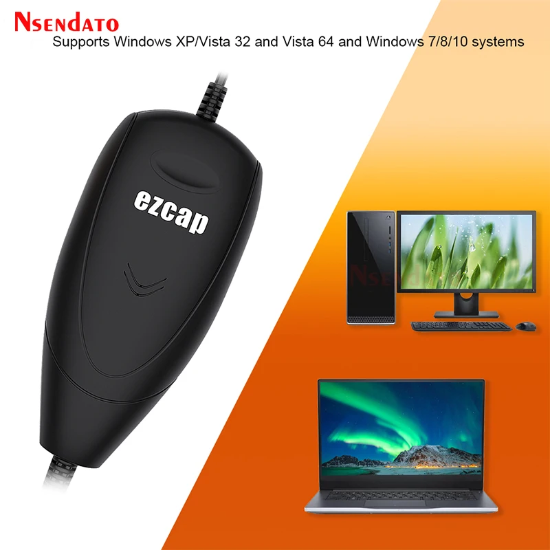 Ezcap172 USB 2,0 tarjeta de captura de Audio y vídeo convertir vídeo analógico para VHS 8mm grabadora de vídeo videocámara DVD para Win 7/8/10 - imagen 5