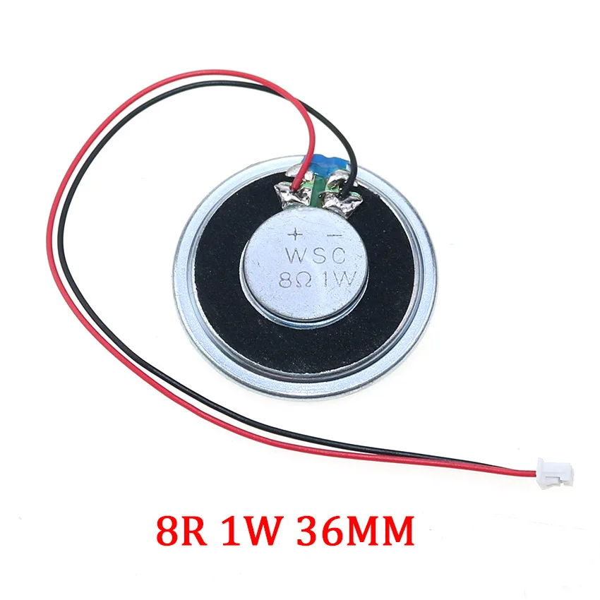 YUXI-altavoz ultradelgado de 8 Ohm, altavoz de 1 vatios, diámetro de 36MM, espesor de 3,3mm con Terminal de 1,25mm y 2,54mm, línea DuPont - imagen 4