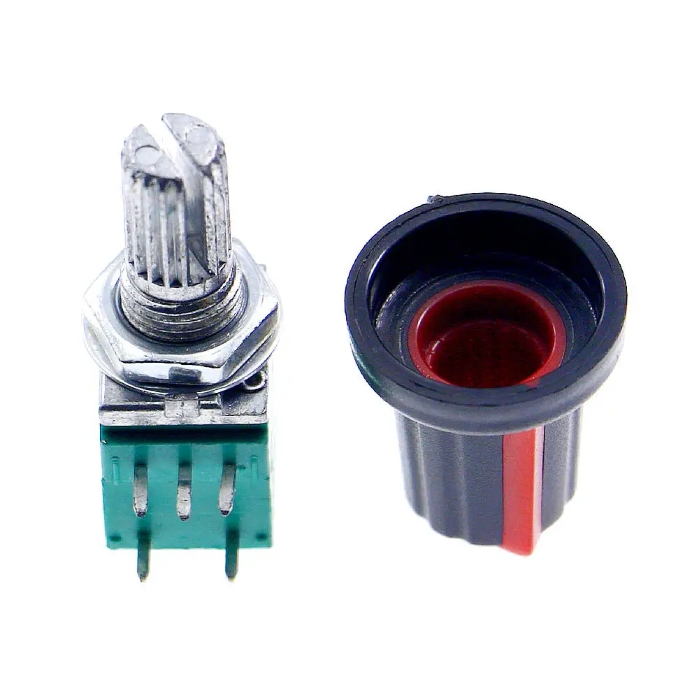 Potenciómetro de enlace único de 35 Uds con interruptor potenciómetro de sellado de audio juego surtido 1K 5K 10K 50K 100K 500K con perilla - imagen 5