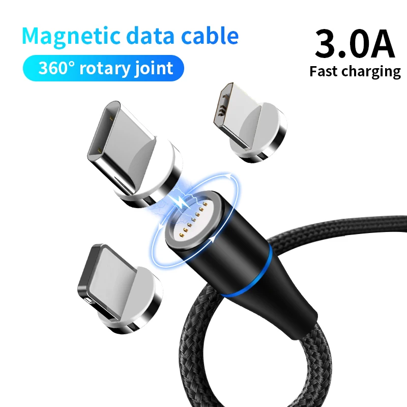 Cable Magnético Carga Rápida USB-C / Lightning / Micro USB 3A - imagen 4