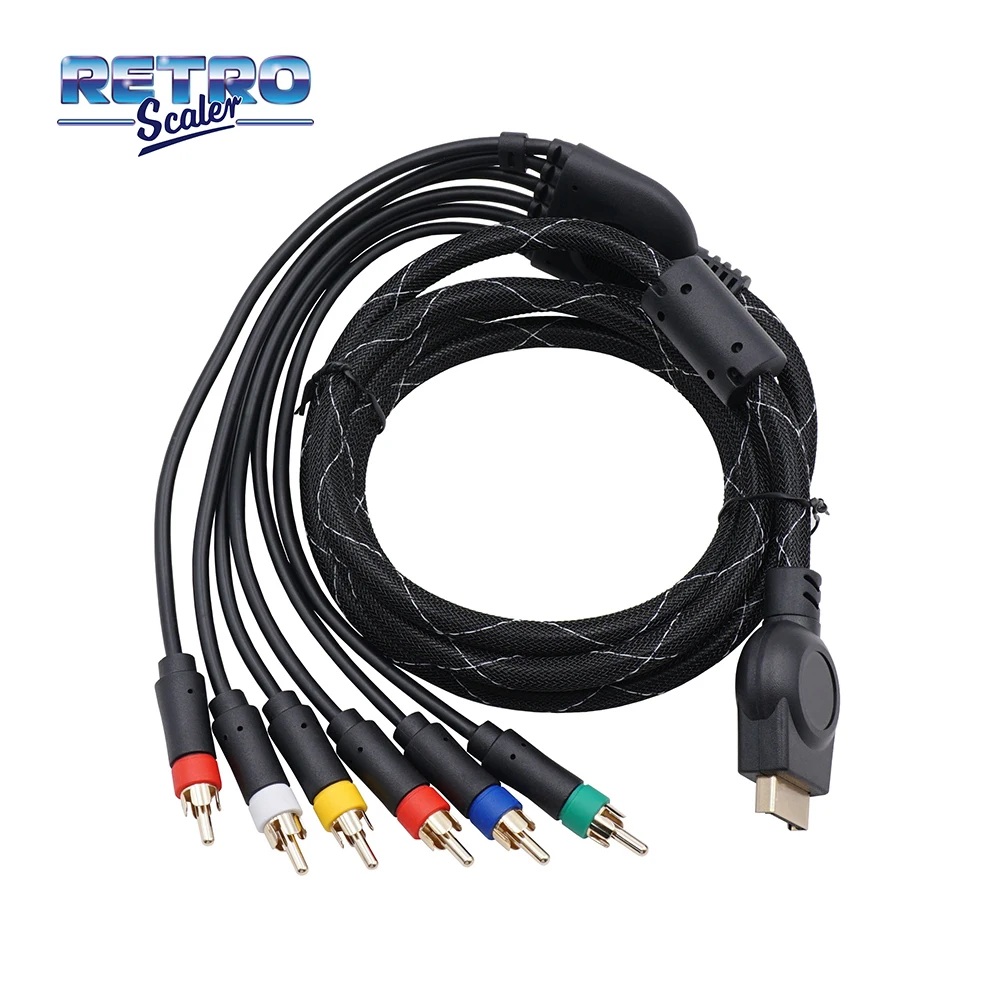 El cable componente RetroScaler de 1,8 m PS2/PS3 proporciona el vídeo y sonido más afilados para la consola de juegos Sony PlayStation 2/3