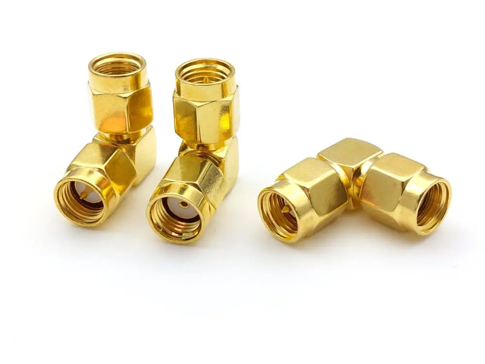 50 Uds./100 Uds., conector en Serie de Oro SMA macho RP SMA macho, ángulo recto - imagen 3