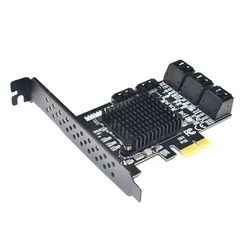 Controladora SATA 6G PCIe 8 Puertos – Tarjeta Perfil Bajo