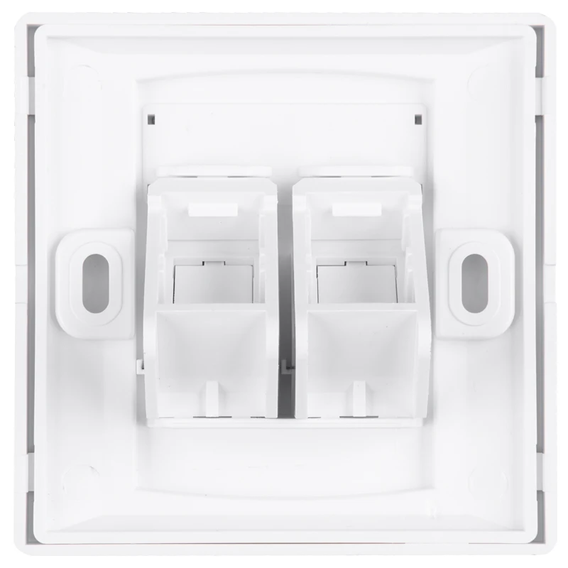 Linkwylan-cubierta de pared de red CAT6 RJ45, Panel de Internet de 1 puerto Dual, toma LAN, placa frontal para interruptor Ethernet, 86x86mm - imagen 5