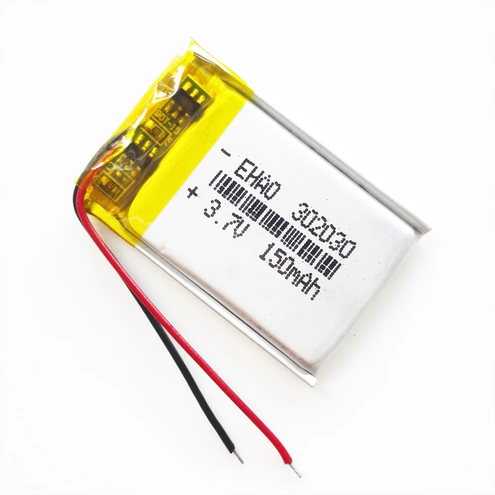 Batería recargable LiPo de polímero de litio 3,7, lote de 10 piezas, 150 V, 302030 mAh, para GPS, PSP, Altavoz Bluetooth, DVD, Vedio - imagen 3