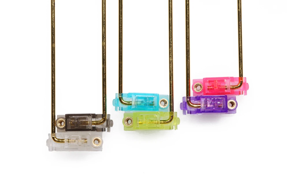 EGS-tornillo Pcb chapado en oro transparente, estabilizador para teclado mecánico personalizado, xd64, BM60, xd87, azul, amarillo, rojo, cian, morado - imagen 5