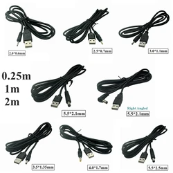 Cable USB de alimentación 5 V con conectores DC de varios tamaños