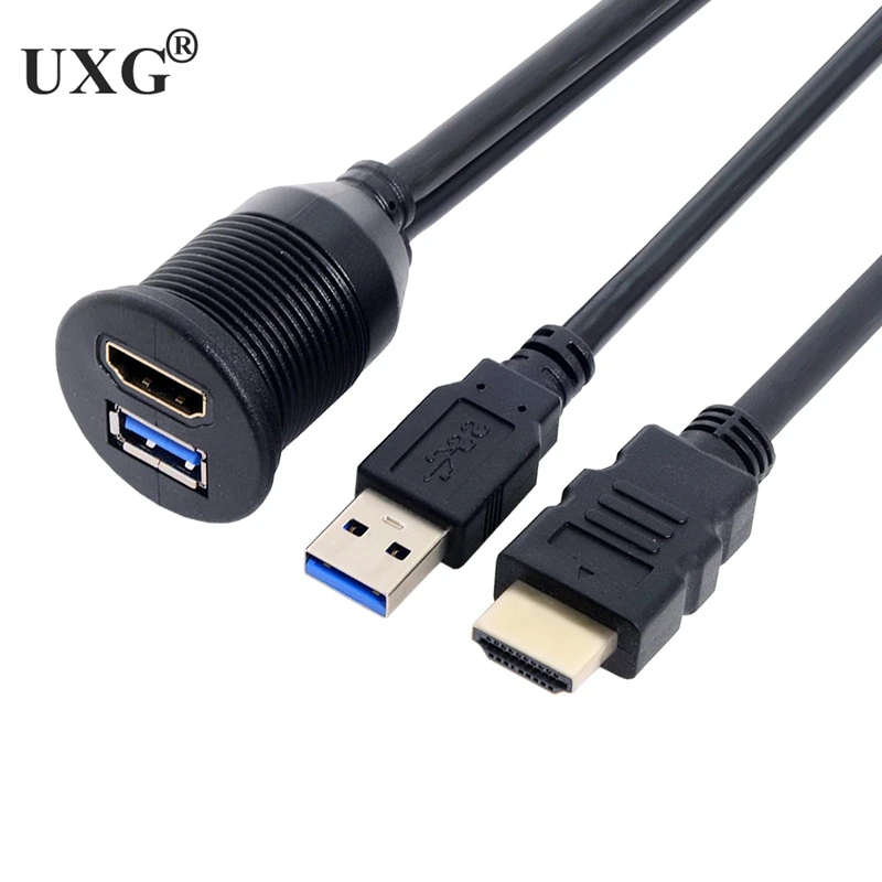 Panel USB HDMI Coche Moto – Empotrado Impermeable