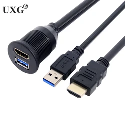 Panel USB HDMI Coche Moto – Empotrado Impermeable