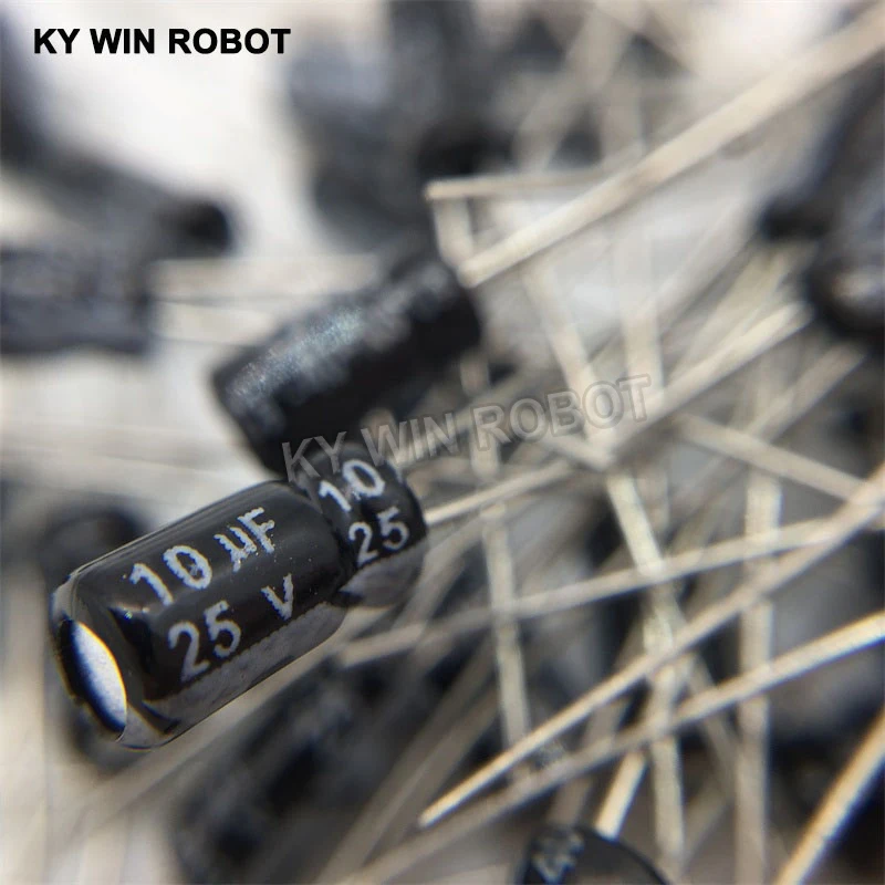 100 Uds condensador electrolítico de aluminio 10uF 25V 4*7 condensador electrolítico - imagen 5