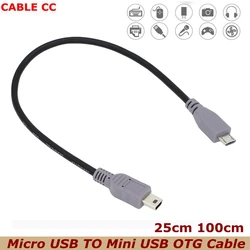 Cable OTG USB 2.0 Micro USB a Mini USB para Smartphone y Tablet