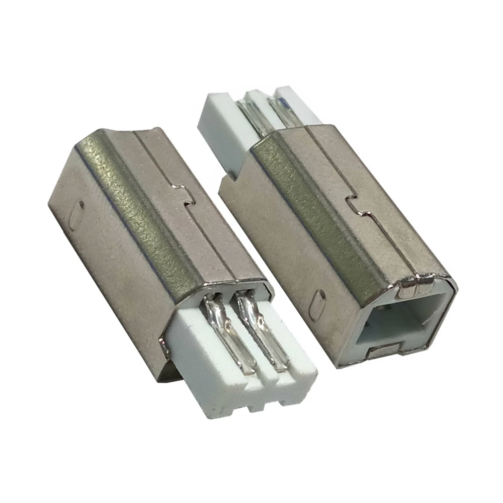 Usb-b macho 2,0 usb puerto cuadrado enchufe de soldadura chapado en oro 2,0 tipo de soldadura 10 piezas un paquete de cabezal de limpieza DIY