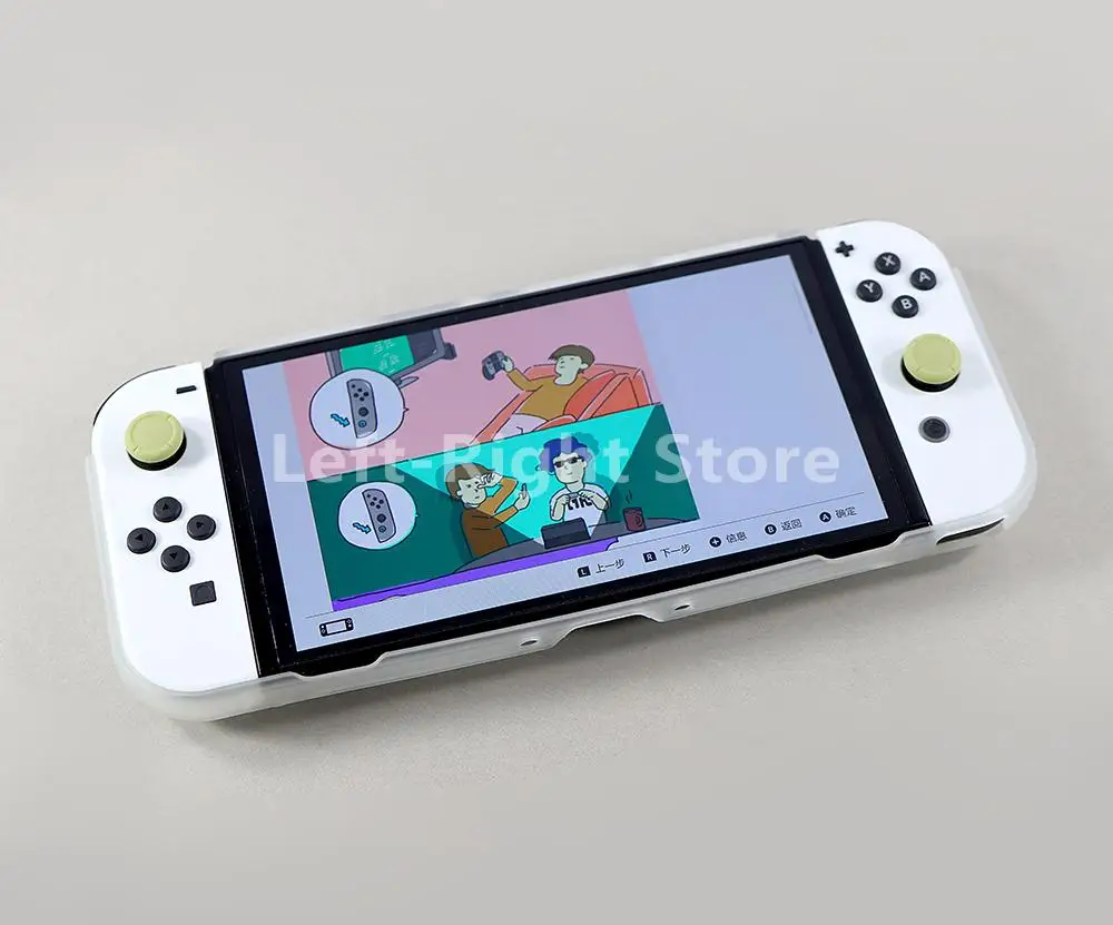 10 Uds para Nintendo Switch OLED accesorios de consola TPU funda protectora transparente marco de carcasa Protector de pantalla de vidrio