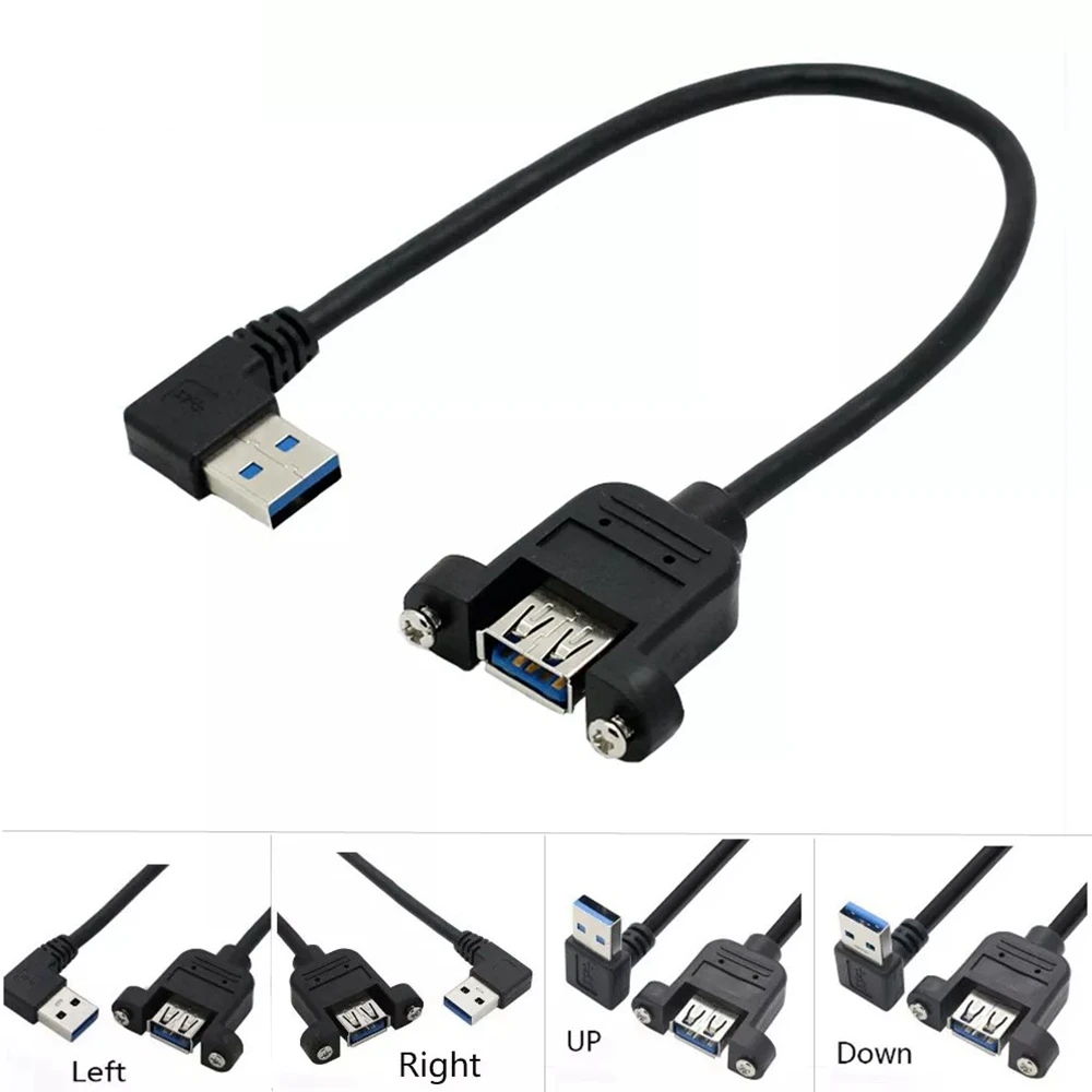 Ellenbogen USB 3,0 alta velocidad verängerung kabel mit ohr kann fix USB 3,0 m dananlich weiblich verandengerung kabel mit schraube loch - imagen 2