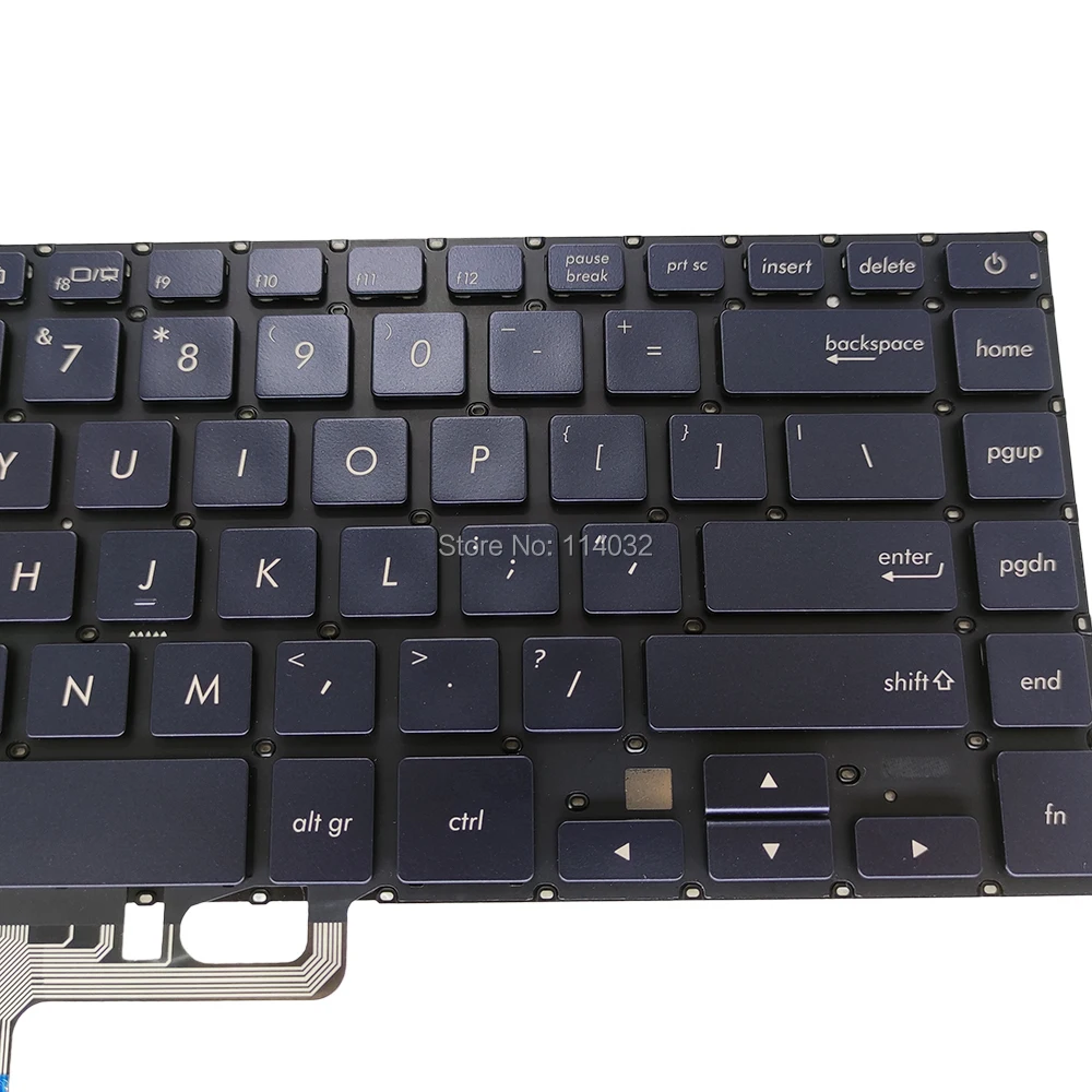 Teclado de retroiluminación para ASUS ZENBOOK PRO, interfaz de usuario US, inglés, árabe, UX580G, UX580GD, UX580GE, UX580VE, UX580VD, azul, 0KNB0-4628UI00, oferta - imagen 3