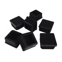 Tapón Cuadrado Negro para Patas de Mueble de Acero Antideslizante