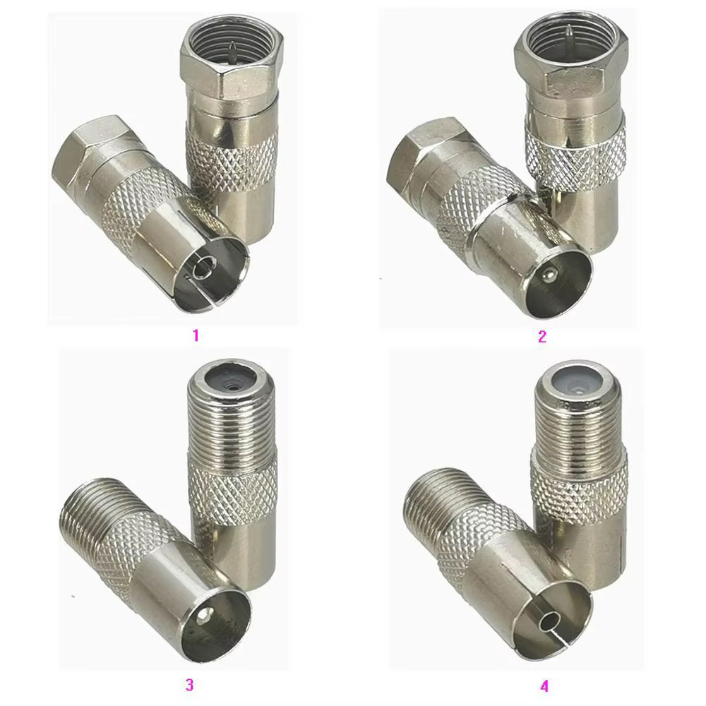 Adaptador Coaxial F TV a IEC PAL DVB-T - Conector Macho/Hembra 50 Ohm