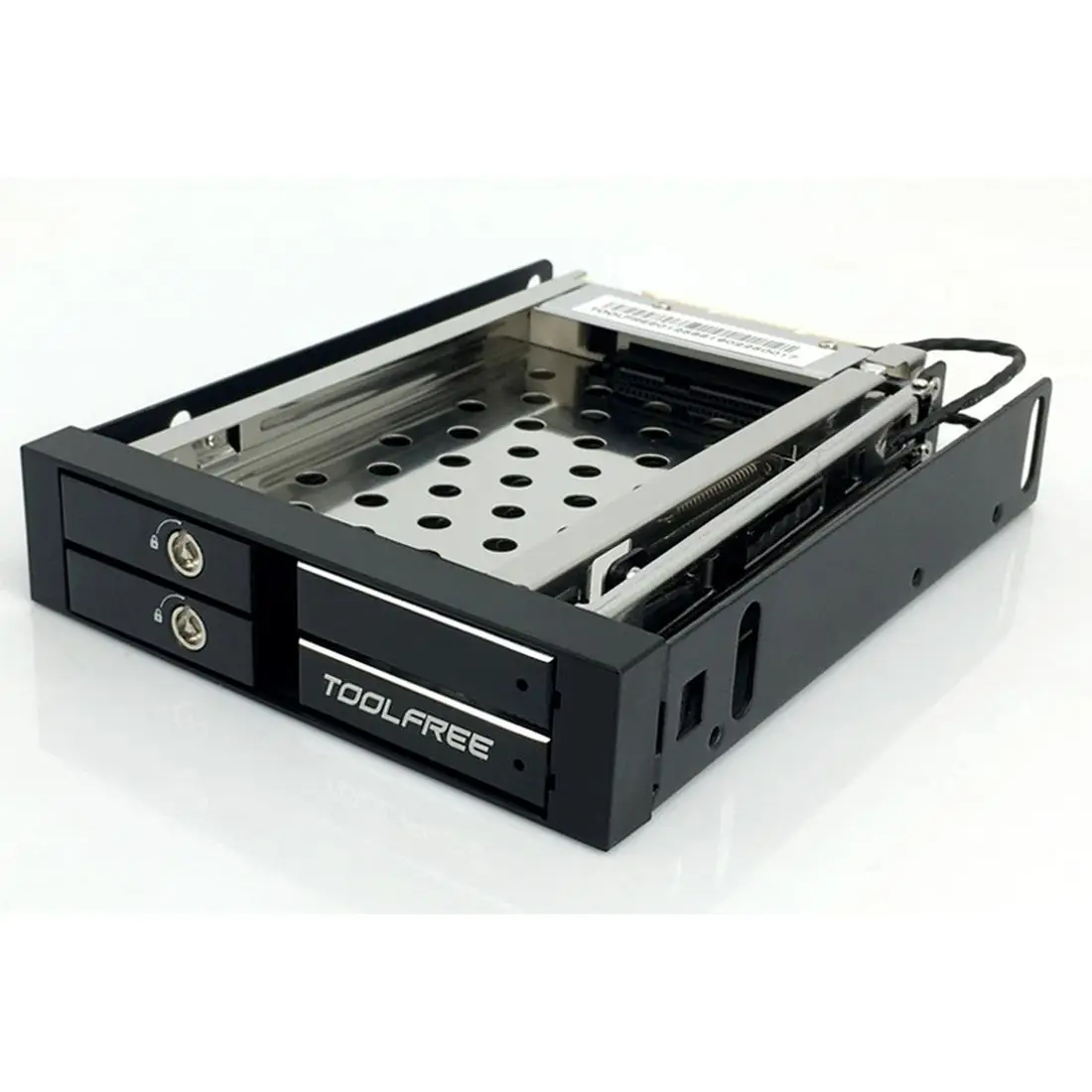 TOOLFREE MRA261AL/MRA258AL Caja de extracción de disco duro SATA de doble bahía de 2,5 pulgadas, 6Gbps, HDD/SSD, con indicador LED - imagen 5