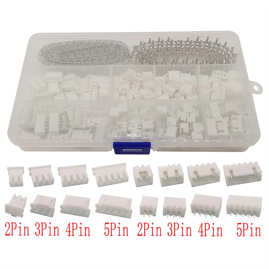 560 / Caja xh2.54 2p 3p 4P 5pin 2.54mm distancia terminal Kit carcasa pin conector jst conector cable conector XH diy kit