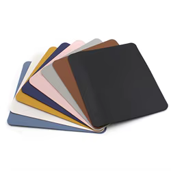 Alfombrilla de ratón de PU resistente al agua, alfombrilla de ratón redonda y cuadrada, para escritorio, mesa, disco, oficina, juegos, posavasos para ordenador portátil