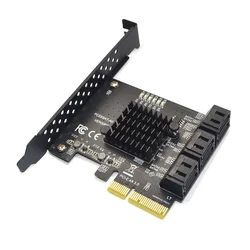 Controladora PCIe SATA III ASMedia ASM1166, 6 Puertos HDD SSD