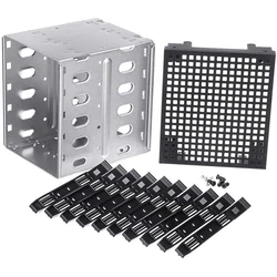 Cajón SATA/SAS 5,25\" para discos 3,5\" con ventilador – Caddy adaptador